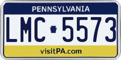 PA license plate LMC5573