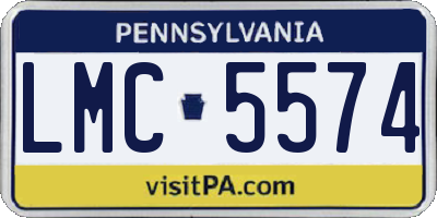 PA license plate LMC5574