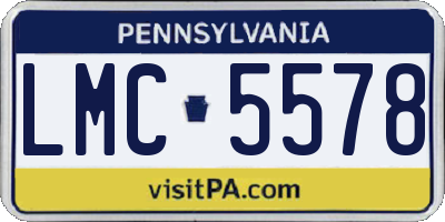PA license plate LMC5578