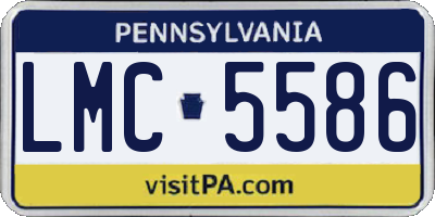 PA license plate LMC5586
