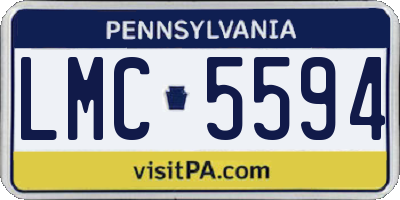 PA license plate LMC5594