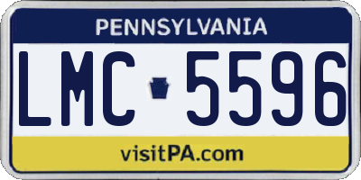 PA license plate LMC5596
