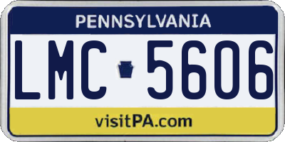 PA license plate LMC5606