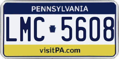PA license plate LMC5608
