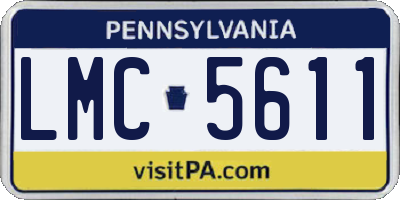 PA license plate LMC5611