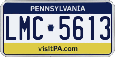 PA license plate LMC5613