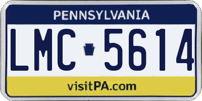 PA license plate LMC5614
