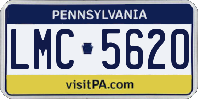 PA license plate LMC5620