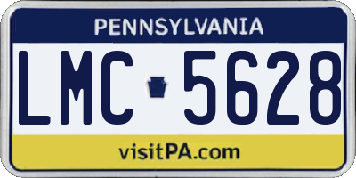 PA license plate LMC5628