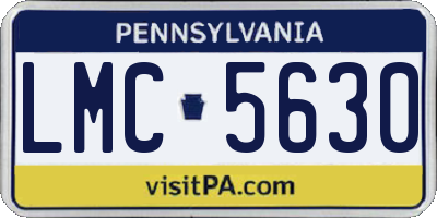 PA license plate LMC5630