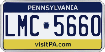 PA license plate LMC5660