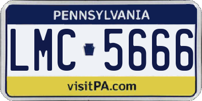 PA license plate LMC5666