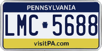 PA license plate LMC5688