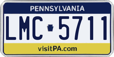 PA license plate LMC5711