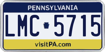 PA license plate LMC5715