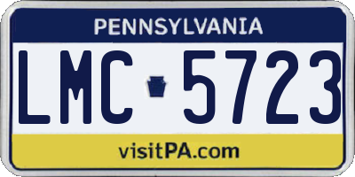 PA license plate LMC5723