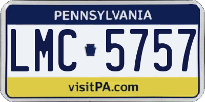 PA license plate LMC5757