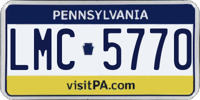 PA license plate LMC5770