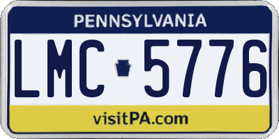 PA license plate LMC5776