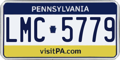 PA license plate LMC5779