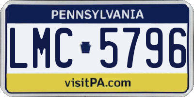 PA license plate LMC5796