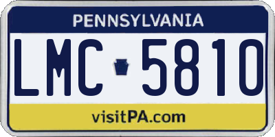 PA license plate LMC5810