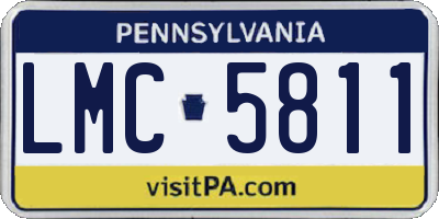 PA license plate LMC5811