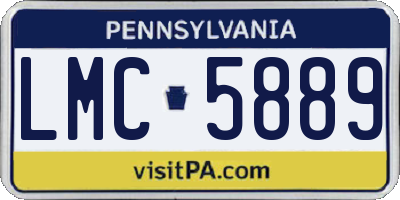 PA license plate LMC5889