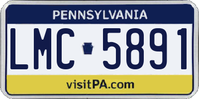 PA license plate LMC5891