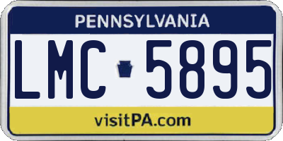 PA license plate LMC5895