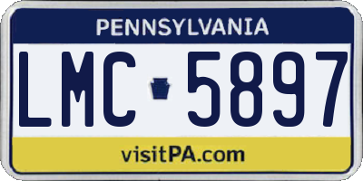 PA license plate LMC5897