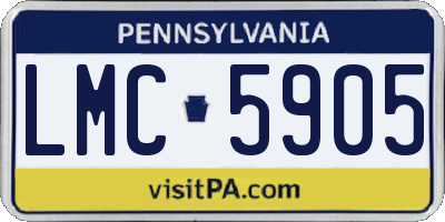 PA license plate LMC5905
