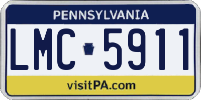 PA license plate LMC5911