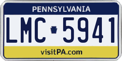 PA license plate LMC5941