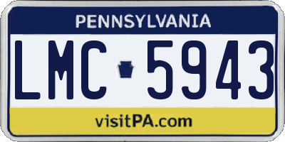 PA license plate LMC5943