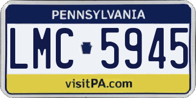 PA license plate LMC5945