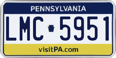 PA license plate LMC5951