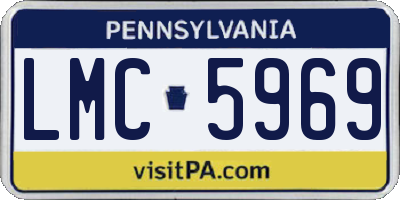 PA license plate LMC5969
