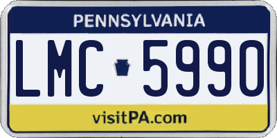 PA license plate LMC5990