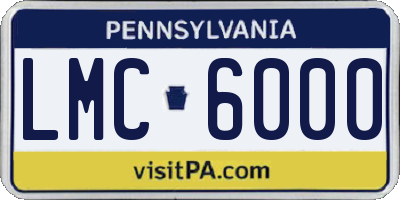 PA license plate LMC6000
