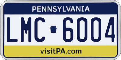 PA license plate LMC6004