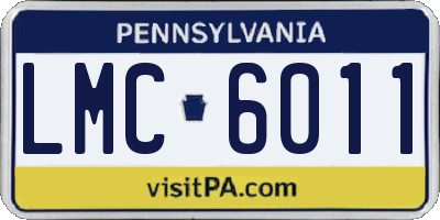 PA license plate LMC6011