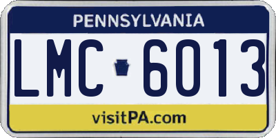 PA license plate LMC6013