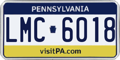 PA license plate LMC6018