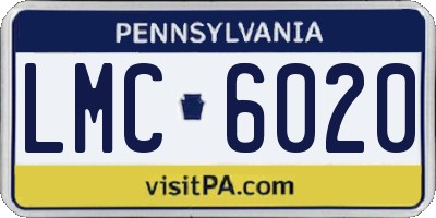 PA license plate LMC6020