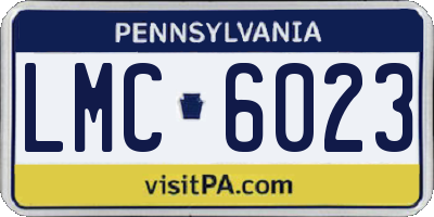 PA license plate LMC6023