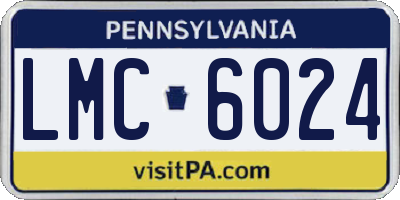PA license plate LMC6024