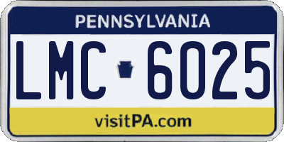 PA license plate LMC6025