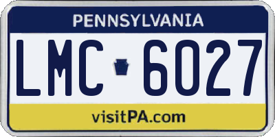 PA license plate LMC6027