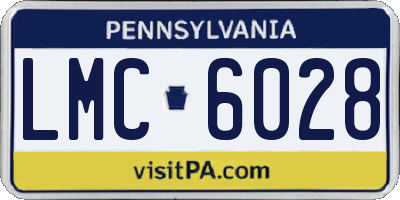 PA license plate LMC6028